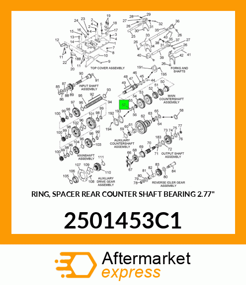 RING, SPACER REAR COUNTER SHAFT BEARING 2.77" 2501453C1