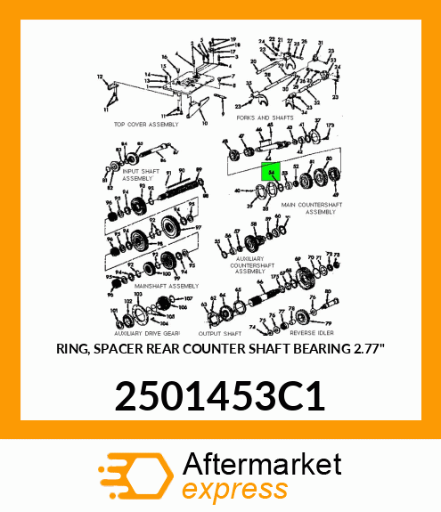RING, SPACER REAR COUNTER SHAFT BEARING 2.77" 2501453C1