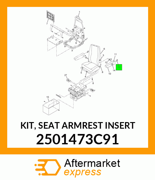 KIT, SEAT ARMREST INSERT 2501473C91