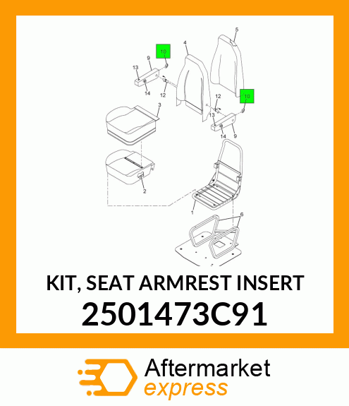 KIT, SEAT ARMREST INSERT 2501473C91