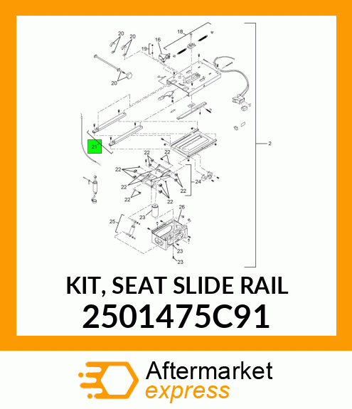 KIT, SEAT SLIDE RAIL 2501475C91