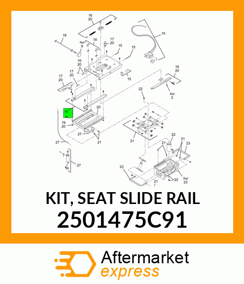 KIT, SEAT SLIDE RAIL 2501475C91