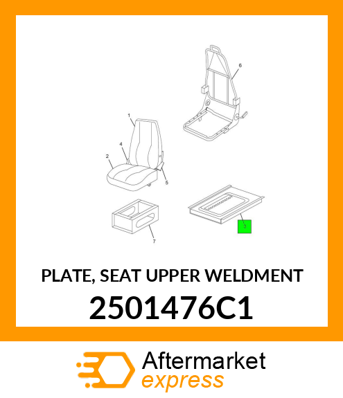 PLATE, SEAT UPPER WELDMENT 2501476C1