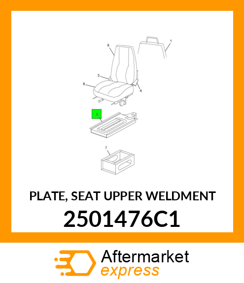 PLATE, SEAT UPPER WELDMENT 2501476C1