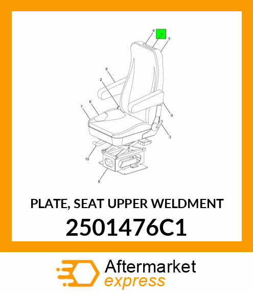 PLATE, SEAT UPPER WELDMENT 2501476C1