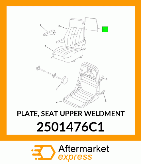 PLATE, SEAT UPPER WELDMENT 2501476C1