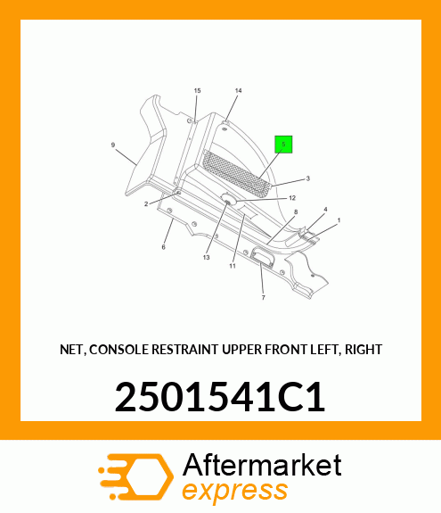 NET, CONSOLE RESTRAINT UPPER FRONT LEFT, RIGHT 2501541C1