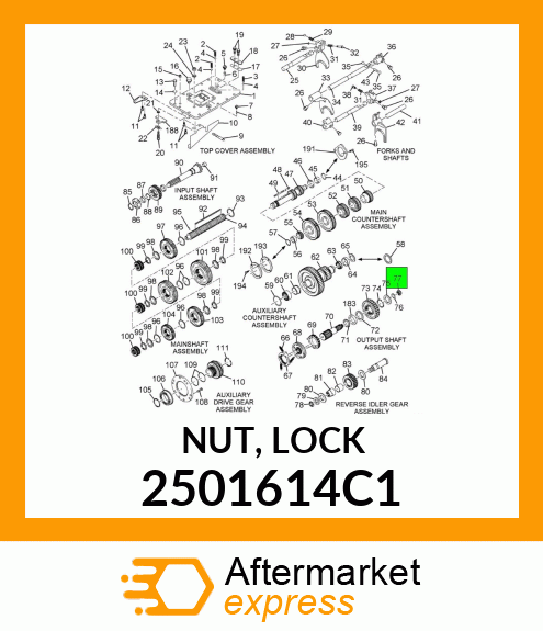 NUT, LOCK 2501614C1