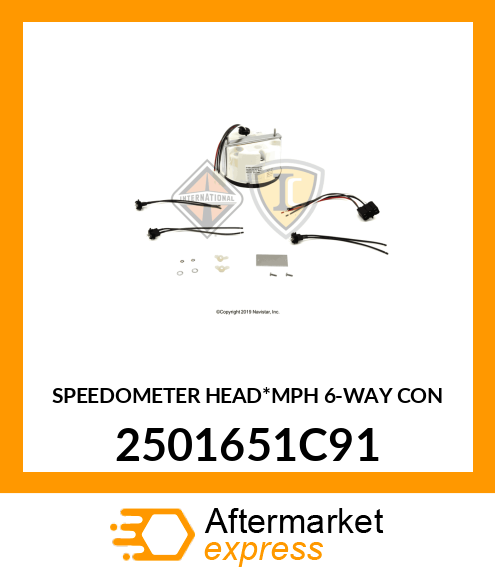 SPEEDOMETER HEAD*MPH 6-WAY CON 2501651C91