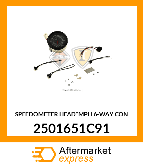 SPEEDOMETER HEAD*MPH 6-WAY CON 2501651C91