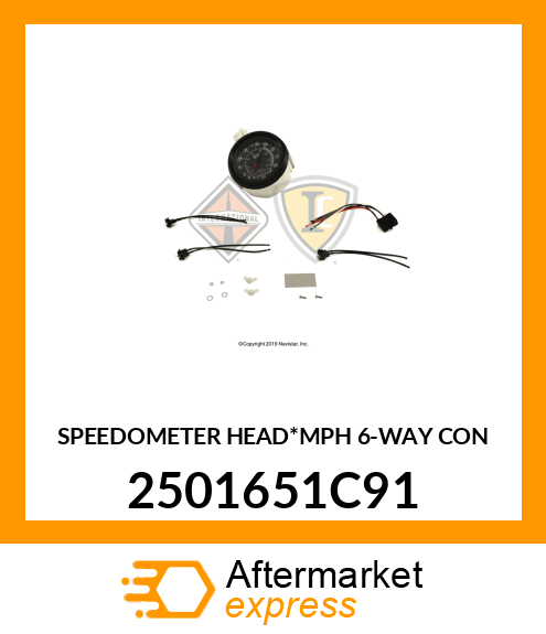 SPEEDOMETER HEAD*MPH 6-WAY CON 2501651C91