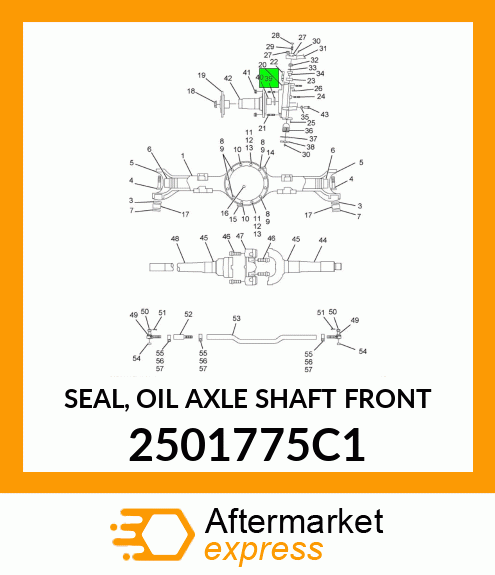 SEAL, OIL AXLE SHAFT FRONT 2501775C1