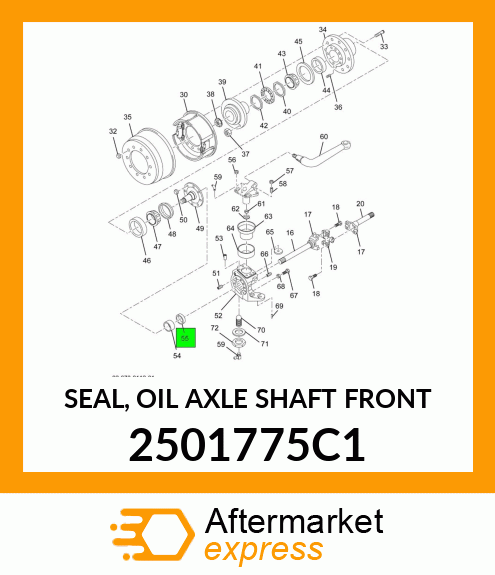 SEAL, OIL AXLE SHAFT FRONT 2501775C1