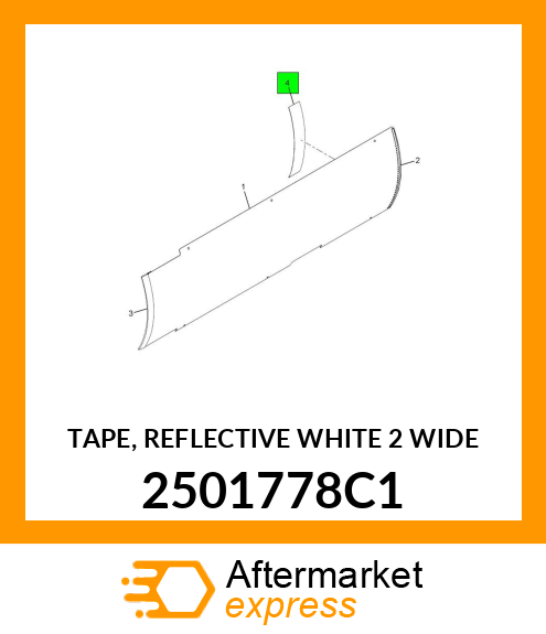 TAPE, REFLECTIVE WHITE 2" WIDE 2501778C1