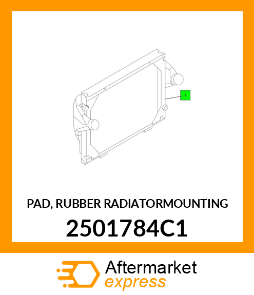 PAD, RUBBER RADIATORMOUNTING 2501784C1