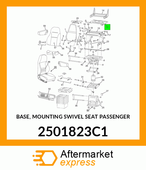 BASE, MOUNTING SWIVEL SEAT PASSENGER 2501823C1