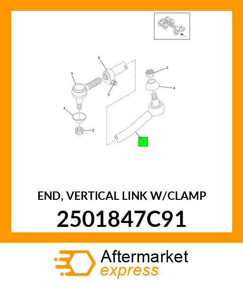 END, VERTICAL LINK W/CLAMP 2501847C91