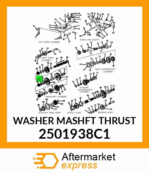 WASHER MASHFT THRUST 2501938C1