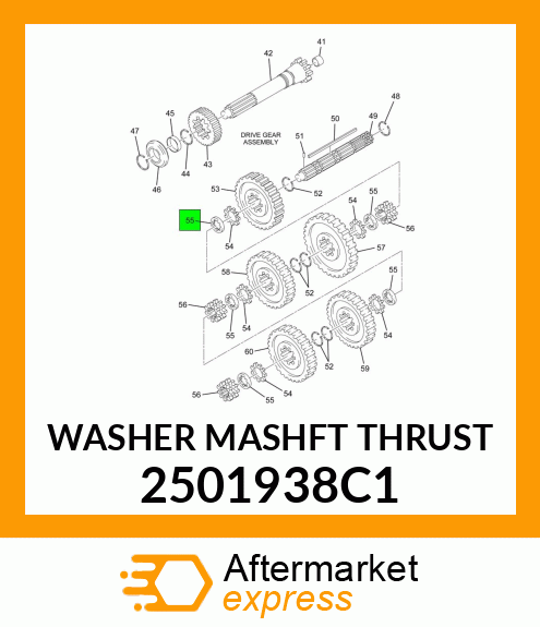 WASHER MASHFT THRUST 2501938C1