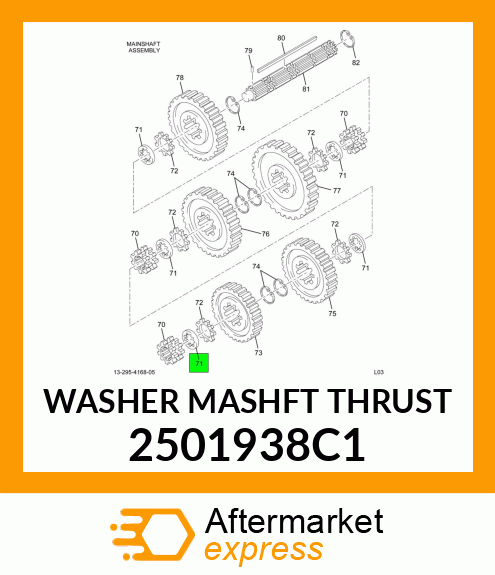 WASHER MASHFT THRUST 2501938C1