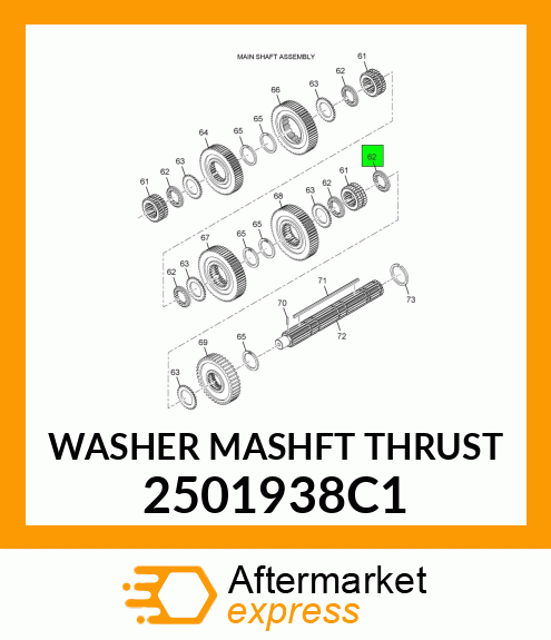 WASHER MASHFT THRUST 2501938C1