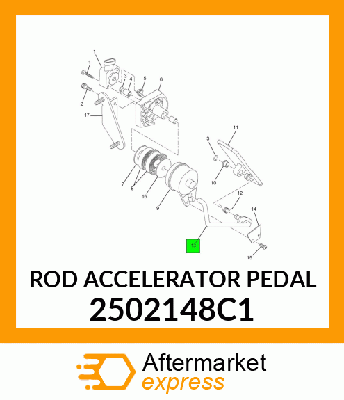 ROD ACCELERATOR PEDAL 2502148C1