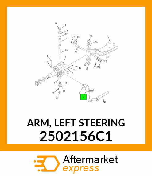 ARM, LEFT STEERING 2502156C1