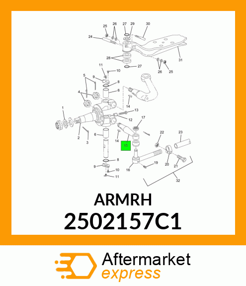 ARM, RIGHT STEERING 2502157C1