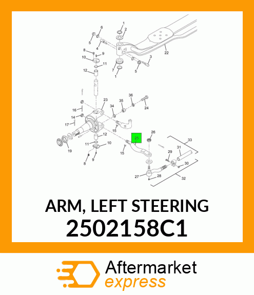 ARM, LEFT STEERING 2502158C1