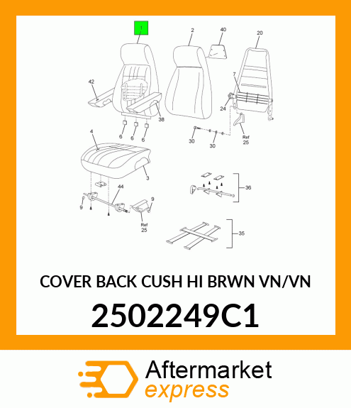 COVER BACK CUSH HI BRWN VN/VN 2502249C1
