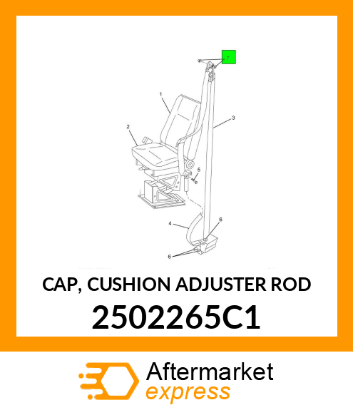 CAP, CUSHION ADJUSTER ROD 2502265C1