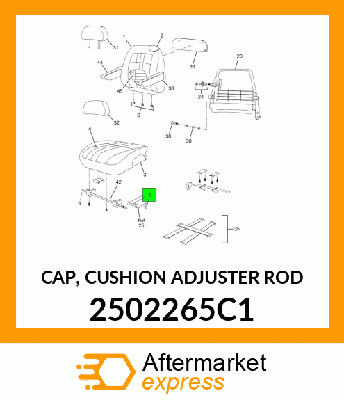 CAP, CUSHION ADJUSTER ROD 2502265C1