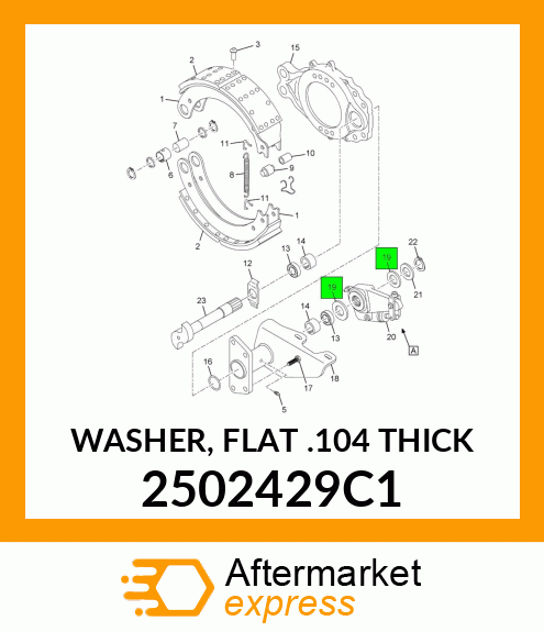 WASHER, FLAT .104 THICK 2502429C1