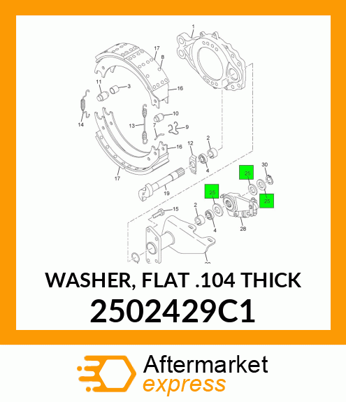 WASHER, FLAT .104 THICK 2502429C1