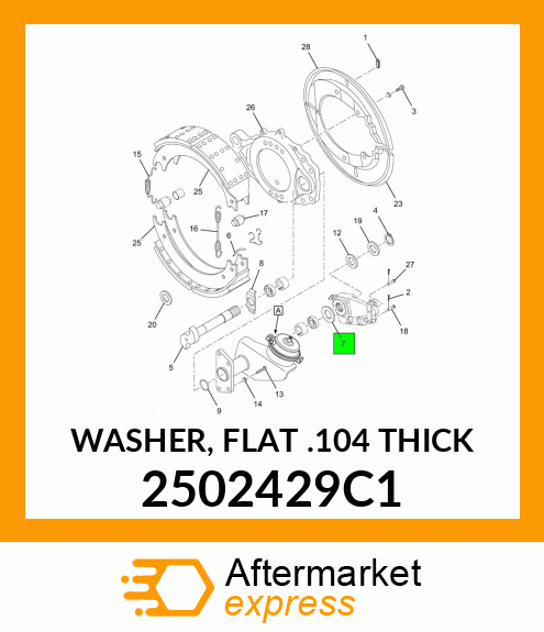 WASHER, FLAT .104 THICK 2502429C1