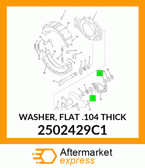 WASHER, FLAT .104 THICK 2502429C1