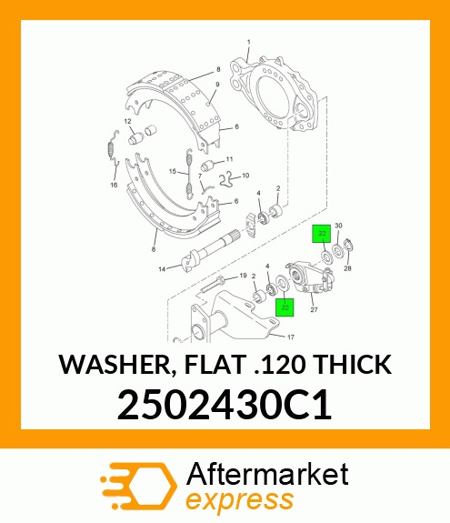 WASHER, FLAT .120 THICK 2502430C1