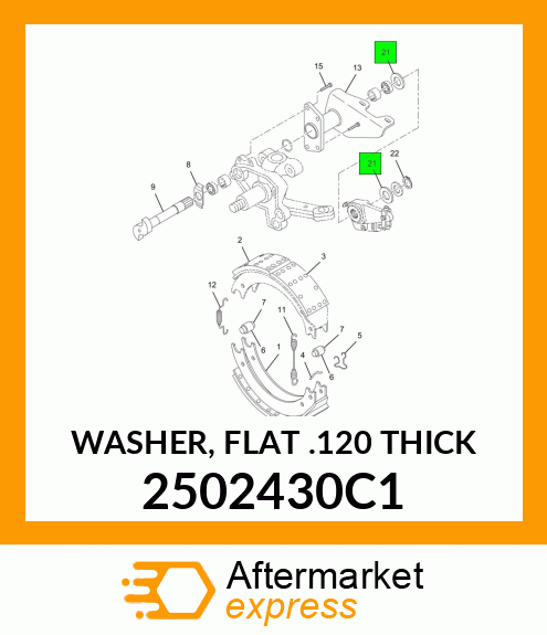 WASHER, FLAT .120 THICK 2502430C1