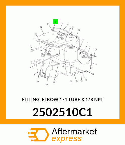 FITTING, ELBOW 1/4" TUBE X 1/8" NPT 2502510C1