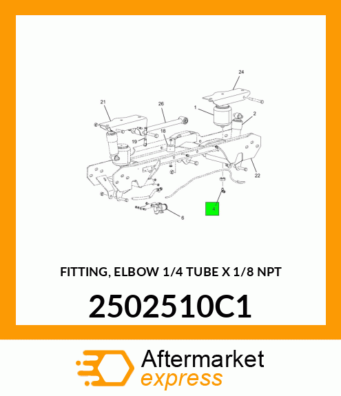 FITTING, ELBOW 1/4" TUBE X 1/8" NPT 2502510C1