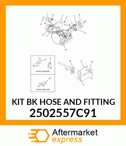 KIT BK HOSE AND FITTING 2502557C91