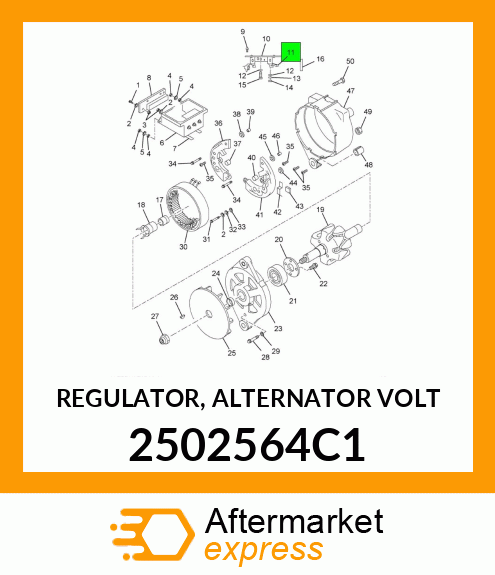 REGULATOR, ALTERNATOR VOLT 2502564C1