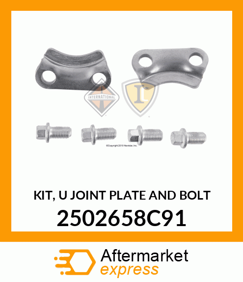 KIT, "U" JOINT PLATE AND BOLT 2502658C91