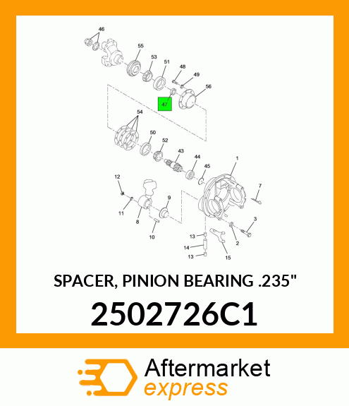 SPACER, PINION BEARING .235" 2502726C1