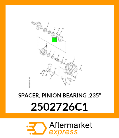 SPACER, PINION BEARING .235" 2502726C1