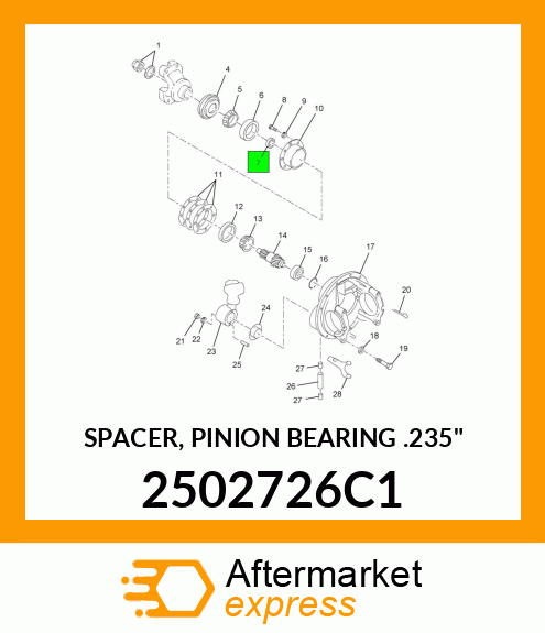 SPACER, PINION BEARING .235" 2502726C1