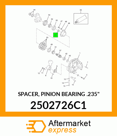 SPACER, PINION BEARING .235" 2502726C1