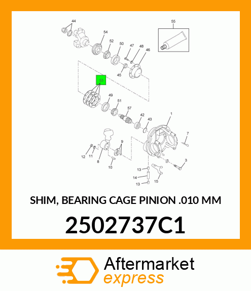 SHIM, BEARING CAGE PINION .010 MM 2502737C1