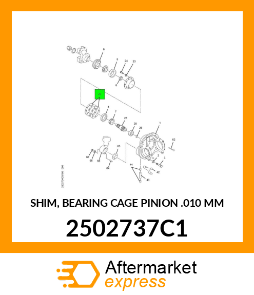 SHIM, BEARING CAGE PINION .010 MM 2502737C1