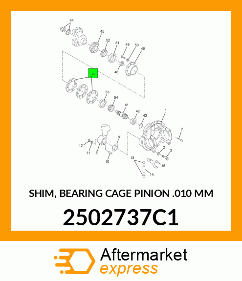 SHIM, BEARING CAGE PINION .010 MM 2502737C1